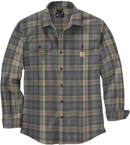 Carhartt Men's Loose Fit Heavyweight Flannel Long-Sleeve Plaid Shirt, Navy in Saudi Arabia