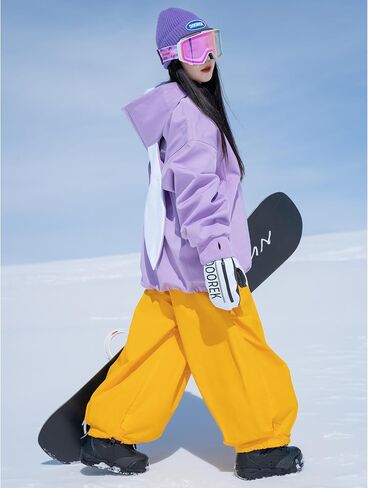 Womens Mens Baggy Snowboard Pants Winter Skiing Snowboards Pants Adult Waterproof Windproof Insulated Warm in Kuwait