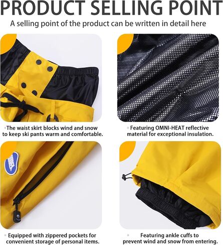 Womens Mens Baggy Snowboard Pants Winter Skiing Snowboards Pants Adult Waterproof Windproof Insulated Warm in Kuwait