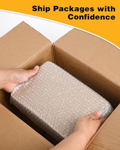 Bubble Cushioning Wrap Rolls, 3/16" x 12" x 36' ft Total, Perforated Every 12" for Packaging, Shipping, Mailing in Saudi Arabia