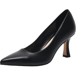 Women's Closed Toe Pointed Pumps Mid High Kitten Heels for Women Dress Shoes Womens Wedding Dressy Shoes