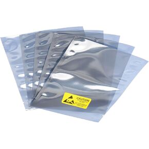 Anti Static Bags ESD Shielding Bags Reusable with Labels, [for Electronic Device GPU Hard Drive SSD HDD Motherboard] - 6x8inch/50pcs
