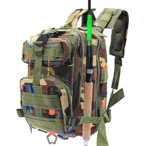 Fishing Backpack Storage Bag, Lightweight Fishing Sling Bag Outdoor Shoulder Backpack with Plenty of Storage Space for Fishing Hiking Camping