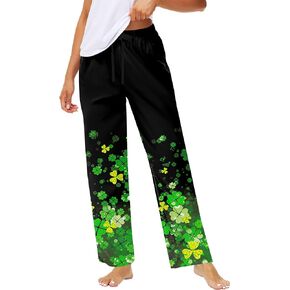 Remimi Womens St Patrick Day Pajama Pants Wide Leg Drawstring Sweatpants in Kuwait
