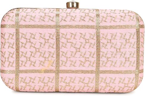 LONGING TO BUY Hand Crafted Designer Box Clutch For Women, Zari Embroidery Clutch For Women/Hand Clutch For Women in Saudi Arabia