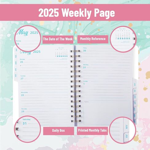 Mr. Pen- 2025 Planner, 6.4"x8.5", Garden Mint, 2025 Planner Weekly and Monthly, 2025 Weekly Planner 2025, 2025 Monthly Planner 2025 Calendar Monthly Planner 2025, 2025 Calendar Planner 2025 in Saudi Arabia