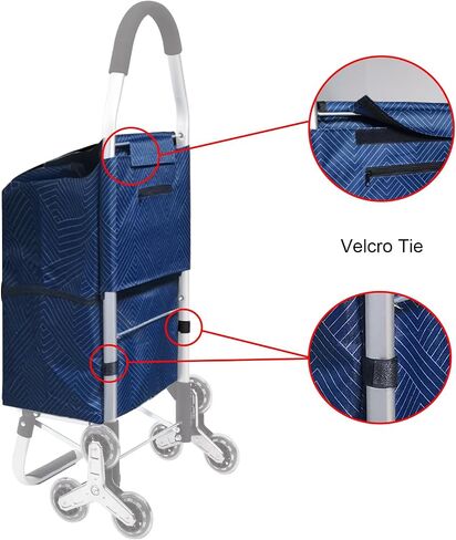 Replacement Bag for Shopping Cart - Waterproof Trolley Bags, 31L (Black) in Saudi Arabia