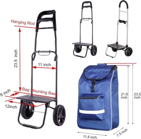 Replacement Bag for Shopping Cart - Waterproof Trolley Bags, 31L (Black) in Saudi Arabia