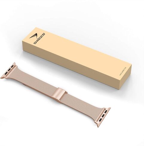 Compatible with Apple Watch Bands 41mm 38mm 40mm 42mm 44mm 45mm, Stainless Steel Metal Narrow Slim Thin Replacement Compatible for iWatch Series 9 8 7 6 5 4 3 2 1 SE Women, Rose Gold in Kuwait