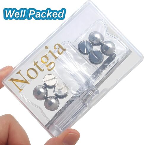 Notgia 8 Sets 12MM Purse Hardware Brass Studs for Clothing Rivets for Leather Purse Feet for Handbags Spikes and Studs for Repair and Decorate Clothing Shoes Belt Pet Collar Leather Craft (Gold) in Saudi Arabia