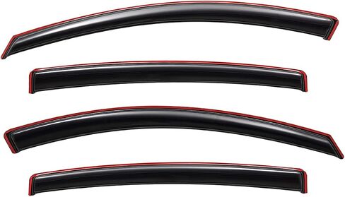 Lightronic WV94369 Outside-Mount Side Window Visors Deflectors Vent Rain Guards, Dark Smoke, 4-Pieces Set, Fits 2016-2022 Honda HR-V in Saudi Arabia