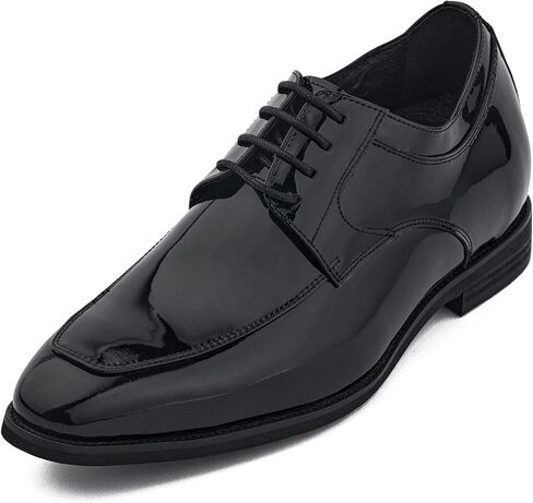 CALTO Men's Invisible Height Increasing Elevator Shoes - Patent Leather Formal Dress Oxfords - 2.8 Inches Taller in Saudi Arabia