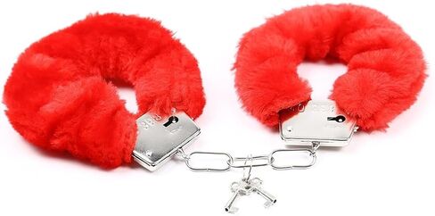 Stainless Steel Black Fluffy Handcuffs for Ankles and Wrist with Chain Set Fuzzy Sweater Hand Cuff Set for Adults Bedroom Hand Cuffs for Women Couples Qs54 in Saudi Arabia