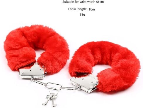 Stainless Steel Black Fluffy Handcuffs for Ankles and Wrist with Chain Set Fuzzy Sweater Hand Cuff Set for Adults Bedroom Hand Cuffs for Women Couples Qs54 in Saudi Arabia