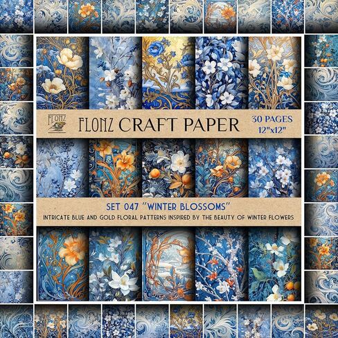 Scrapbook Paper (30 pages 12"x12") Lemon Grove: Vibrant Lemon Tree Patterns with Lush Green Leaves and Juicy Yellow Lemons FLONZ Vintage Styled Double Sided Paper Pad for Craft Cardmaking in Saudi Arabia