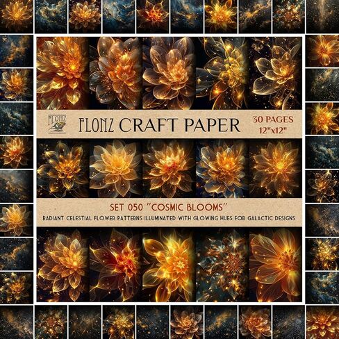 Scrapbook Paper (30 pages 12"x12") Lemon Grove: Vibrant Lemon Tree Patterns with Lush Green Leaves and Juicy Yellow Lemons FLONZ Vintage Styled Double Sided Paper Pad for Craft Cardmaking in Saudi Arabia