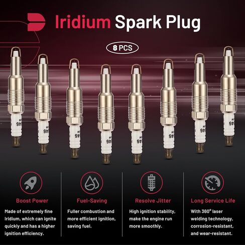 BDFHYK 6955 Iridium Spark Plugs Compatible with Yamaha Ducati Harley-Davidson Aprilia Husqvarna MV Agusta RSV4 999 S TC250 F4RR FX140 WaveRunner etc. Engine Replacement for CR9EB, Set of 4 in Saudi Arabia