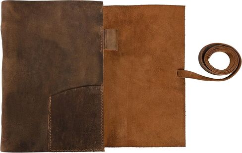 Refillable Leather Drawing Journal Daily Travel Diary, Antique Handmade Vintage Bound Rustic Writing Notebook, Genuine Leather, Unlined White Paper, Art Sketchbook, 6.5x8.5 Inches -Dark Brown in Saudi Arabia