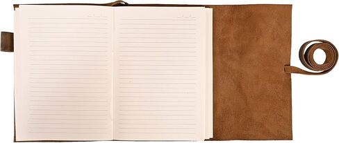 Refillable Leather Drawing Journal Daily Travel Diary, Antique Handmade Vintage Bound Rustic Writing Notebook, Genuine Leather, Unlined White Paper, Art Sketchbook, 6.5x8.5 Inches -Dark Brown in Saudi Arabia