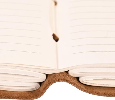 Refillable Leather Drawing Journal Daily Travel Diary, Antique Handmade Vintage Bound Rustic Writing Notebook, Genuine Leather, Unlined White Paper, Art Sketchbook, 6.5x8.5 Inches -Dark Brown in Saudi Arabia