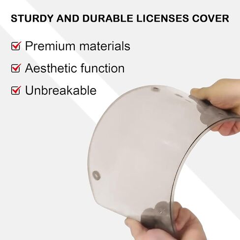 2-Pack Unbreakable Clear License Plate Frames, Slim Design, Rust-Proof Plasitc Holder, Fits All Standard Plates, Screws Included(Tape A) in Saudi Arabia