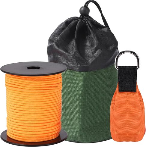 Arborist Throw Line Kit, Arborist Throw Weight and Line Kit, 164’ Ultra Slick 100% Polyester Rope and 14Oz Throw Bag, Arborist Equipment Suitable for High Limb Throwing in Saudi Arabia