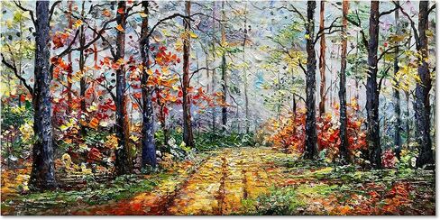 Diathou Art Hand painted Seaside Town Landscape Oil Painting Modern Abstract Art Home Wall Deco art 30x45 inches in Kuwait