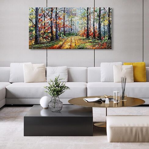 Diathou Art Hand painted Seaside Town Landscape Oil Painting Modern Abstract Art Home Wall Deco art 30x45 inches in Kuwait