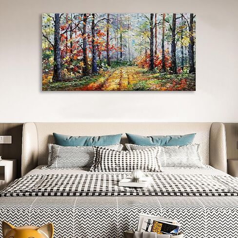 Diathou Art Hand painted Seaside Town Landscape Oil Painting Modern Abstract Art Home Wall Deco art 30x45 inches in Kuwait