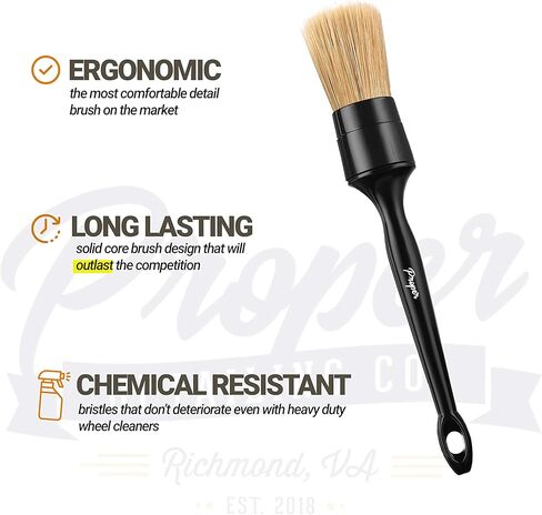 مجموعة فرش احترافية لتفصيل الشعر، مجموعة من 6 فرش لتفصيل شعر الخنزير فائقة النعومة، تفاصيل داخلية أو خارجية للسيارات، احصل على نتائج احترافية مع فرش التفاصيل المناسبة لتفصيل السيارة in Kuwait