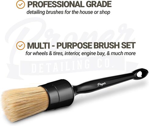 مجموعة فرش احترافية لتفصيل الشعر، مجموعة من 6 فرش لتفصيل شعر الخنزير فائقة النعومة، تفاصيل داخلية أو خارجية للسيارات، احصل على نتائج احترافية مع فرش التفاصيل المناسبة لتفصيل السيارة in Kuwait