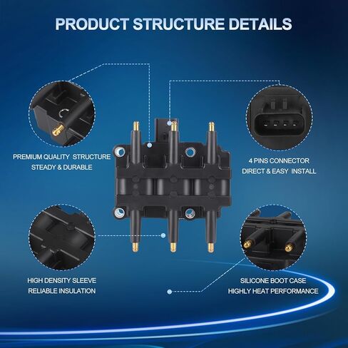 Ignition Coil Pack UF617 Replacement for Nissan 370Z Infiniti EX37 FX37 G37 M37 Q50 Q60 Q70 QX50 QX70 V6 3.7L 5.0L 5.6L Set of 6 in Kuwait