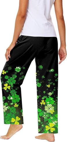 Remimi Womens St Patrick Day Pajama Pants Wide Leg Drawstring Sweatpants in Kuwait