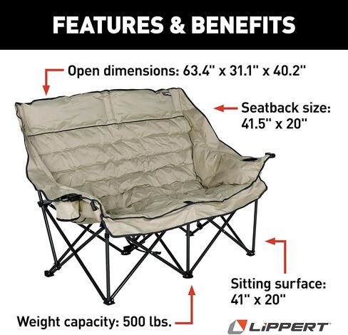Lippert Sand Outdoor Folding Camping Pantry with Three Storage Shelves, 600D Polyester Fabric, Powder-Coated Steel Frame, Aluminum Slat Top, Collapsible Design - Dark Grey #2023053725 in Saudi Arabia