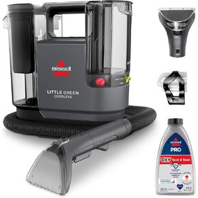 BISSELL Little Green Cordless SmartMix with Battery Boost, Powerful Cordless Suction, HydroRinse Self-Cleaning Hose Tool, Pro Oxy Spot & Stain Formula Included