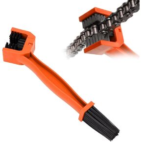 2 PCS Motorcycle Chain Brush, Chain Cleaning Crankset Brush Tool, Chain Gears Maintenance Cleaning Brush for Motorcycle Bicycle Scooter Tricycle, Motorcycle Accessories (Black)