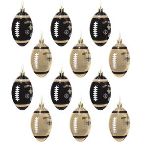 FOCO San Francisco 49ers NFL 12 Pack Football Ornament Set