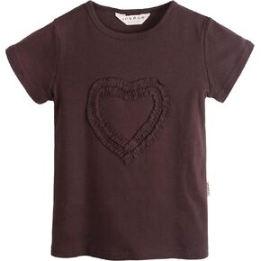 Ipuang Girls Heart-shaped Short Sleeve T-Shirt in Kuwait