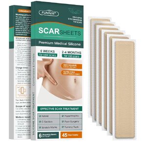 Silicone Scar Sheets, Tape, Strips 120" x 1.5" Roll-Heal Keloid, C-Section and Tummy Tuck - As Surgical Cream, Gel, Patch, Bandage