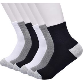 GAP Mens Quarter Cut Socks, Multi-Pack Adult Ankle Socks, Soft & Stretchy, True Black (6-Pack), One Size