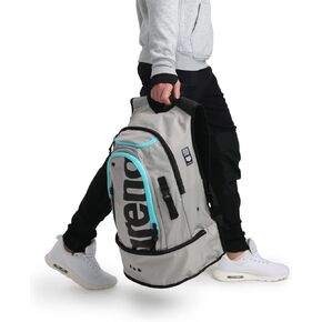 ARENA Unisex Adult Fastpack 3.0 Swimming Athlete Sports Backpack for Swimming Training Gear Gym Bag for Men and Women, 40 Liters, Monogram