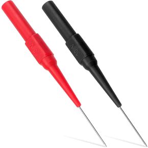 ANCIRS 10 Pcs Test Probe Pins, 0.7mm Non-Destructive Insulation Piercing Needle, Multimeter Probe Pin, Backprobe Test Lead Kit for Car Tester, Banana Socket Tester (Black, Red, Yellow, Green, Blue)