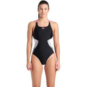 ARENA Women's Feel Icons Stripe Swimsuit Swim Pro Back Ladies Pool Bathing Suit