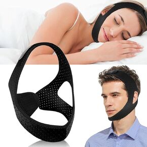 Anti Snoring Devices, Chin Strap for Sleeping, Double Adjustable Chin Straps for Men and Women, Stop Snoring Solution, Comfortable Chin Strap
