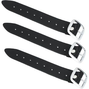 UMAM Mens Kilt Leather Belt Extender, Black Leather Straps 1.25 Inch Wide 8 Inch Length (Set of 3) - Highland Kilt for Men Extension – Men’s Kilts Straps