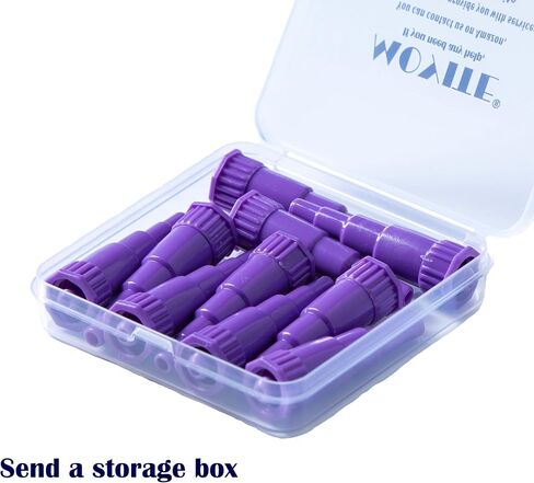 20 Cones,ENFit Transition Connector with Storage Box,ENFit Syringe Parts for Animal Feeding, Purple in Saudi Arabia