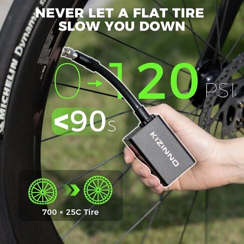 Mini Bike Pump Portable Bike Tire Pump, Max 120 PSI Electric Bicycle Pump, Tiny Air Pump Bicycle Inflator for Schrader & Presta Valve, Road Bike, Mountain Bike, E-Bike, Motorcycle and Balls in Saudi Arabia
