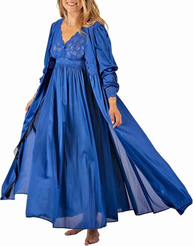 Shadowline Silhouette Gown and Peignoir Set (51737), Red, 3X in Kuwait