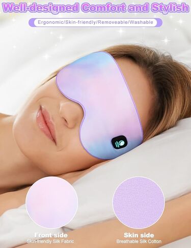 Heated Eye Mask, Cordless Warm Eye Compress for Dry Eyes, Blepharitis,Light Blocking Heat Eye Mask for Men Women, Electric Warm Eye Mask for Airplane Sleeping,Blackout Eye Mask for Travel (Gery) in Kuwait