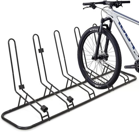 Bike Stand, 3 Bike Rack with No Hit on Disc Brake and Derailleur, Waterproof Bicycle Rack for Garage, Indoor, Outdoor, Bike Stand Floor for Road Bike, Kids Bike, MTB in Saudi Arabia